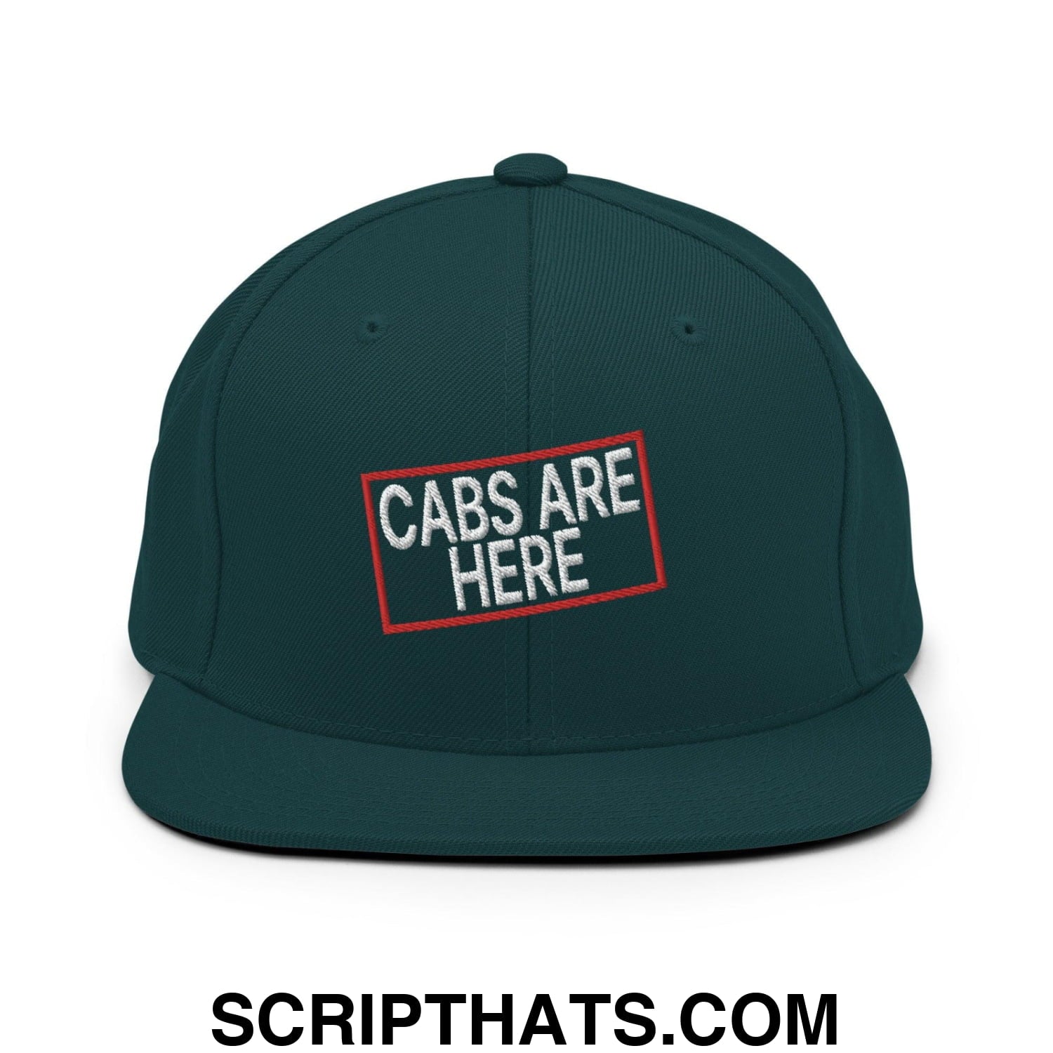 Cabs Are Here Bill Brim Snapback Hat Spruce