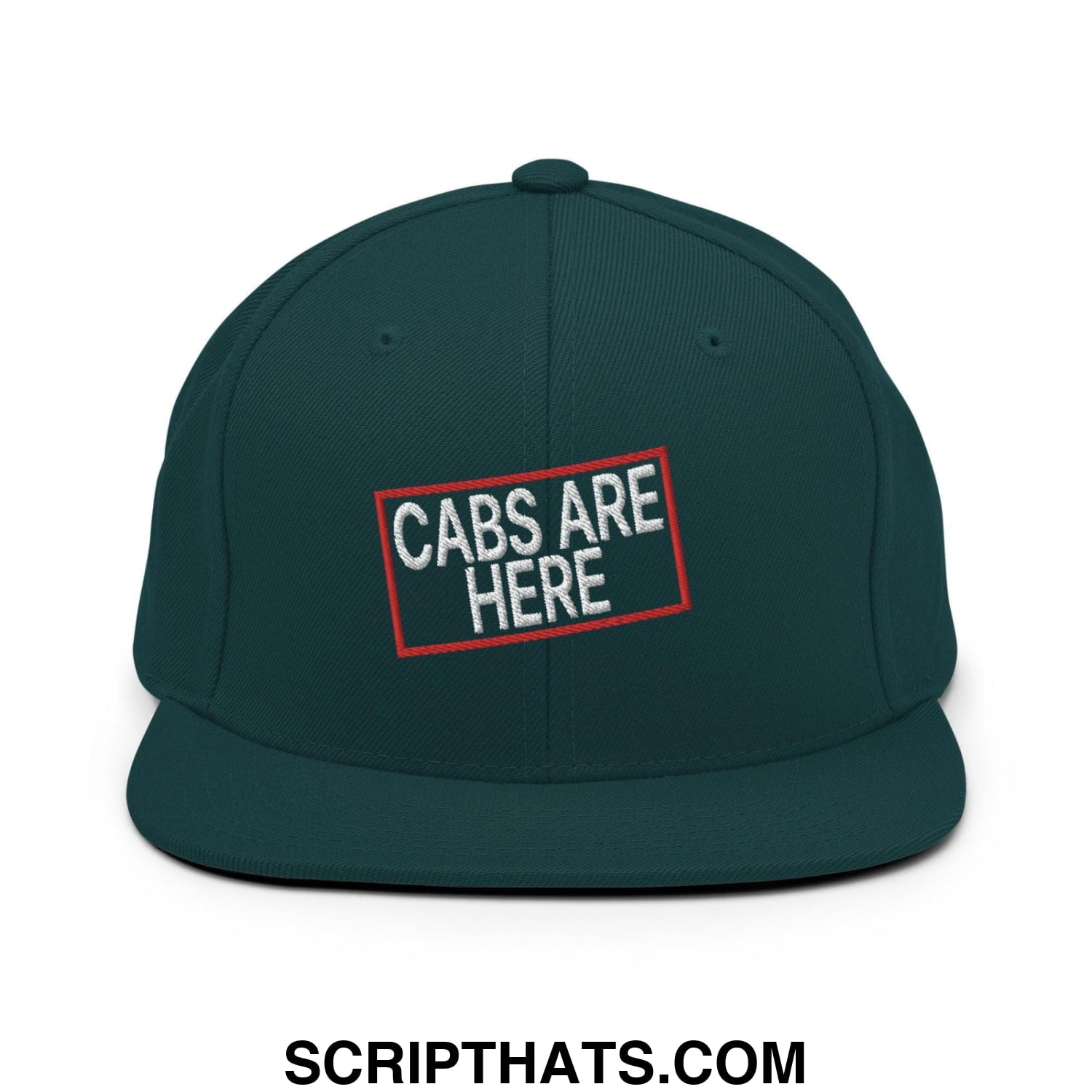 Cabs Are Here Bill Brim Snapback Hat Spruce