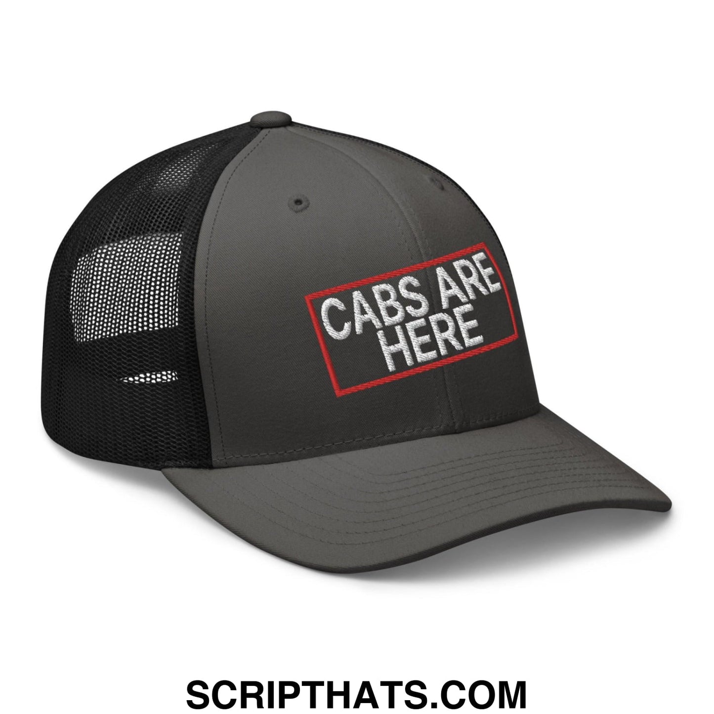 Cabs Are Here Retro Trucker Hat Charcoal Black
