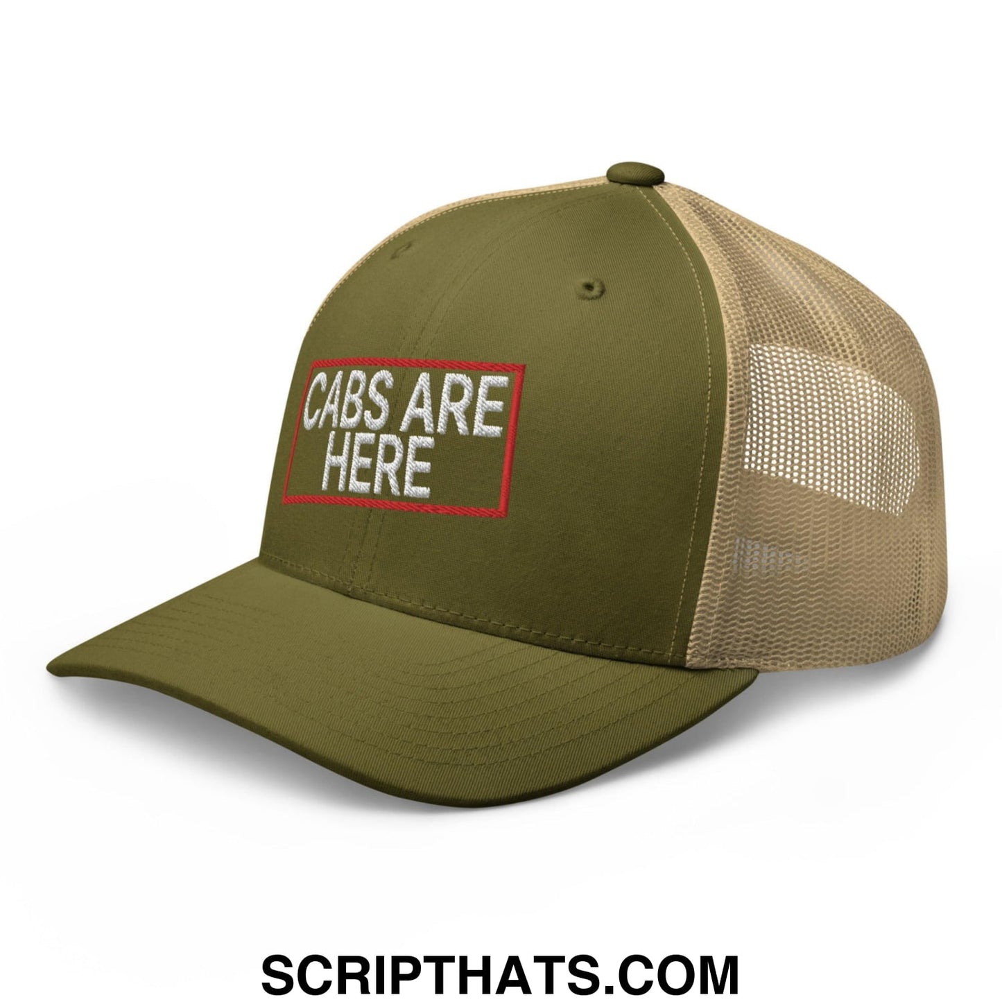 Cabs Are Here Retro Trucker Hat Moss Khaki