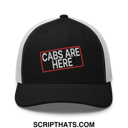 Cabs Are Here Retro Trucker Hat Black White