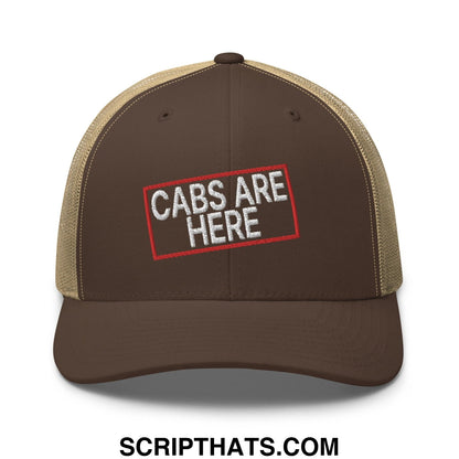 Cabs Are Here Retro Trucker Hat Brown Khaki