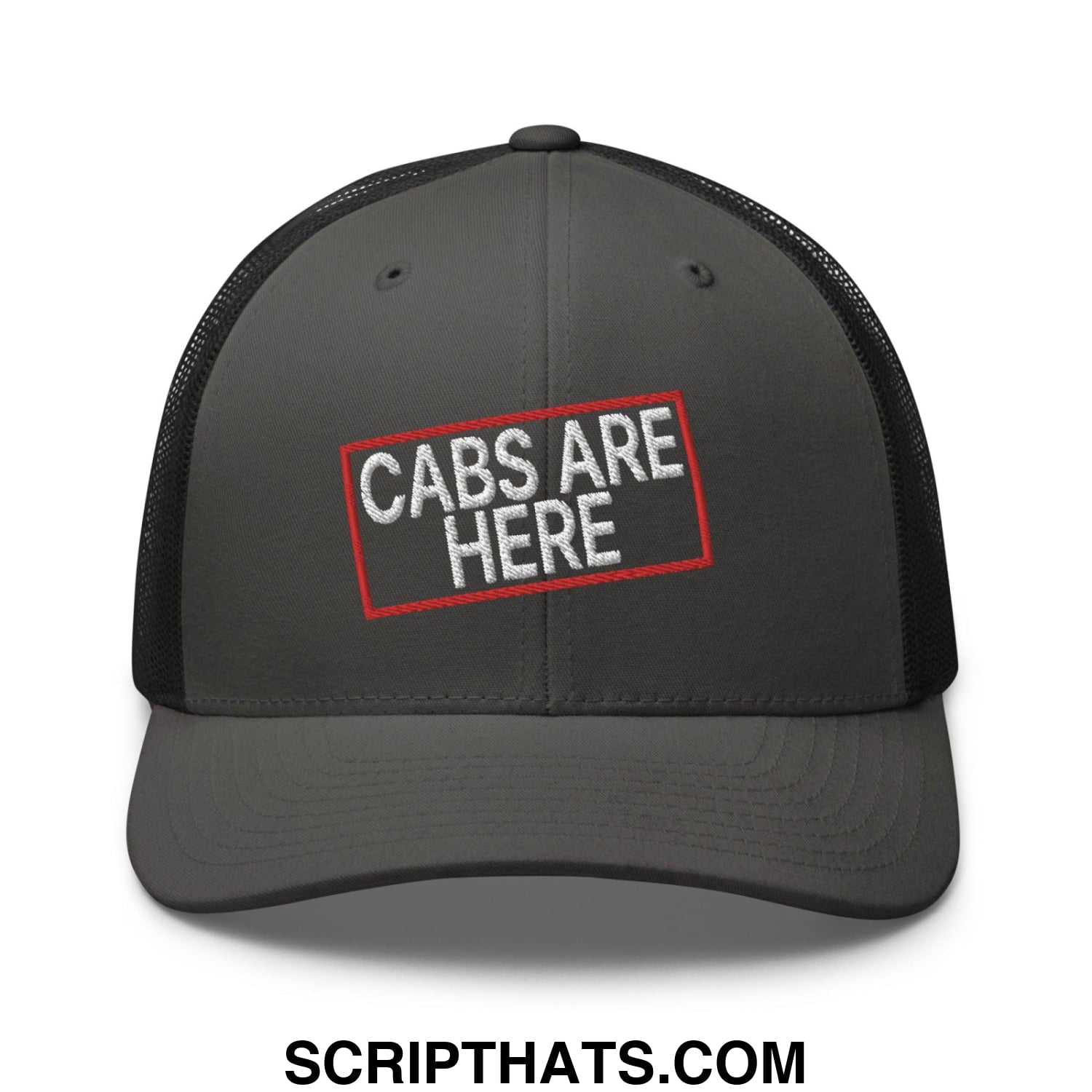 Cabs Are Here Retro Trucker Hat Charcoal Black