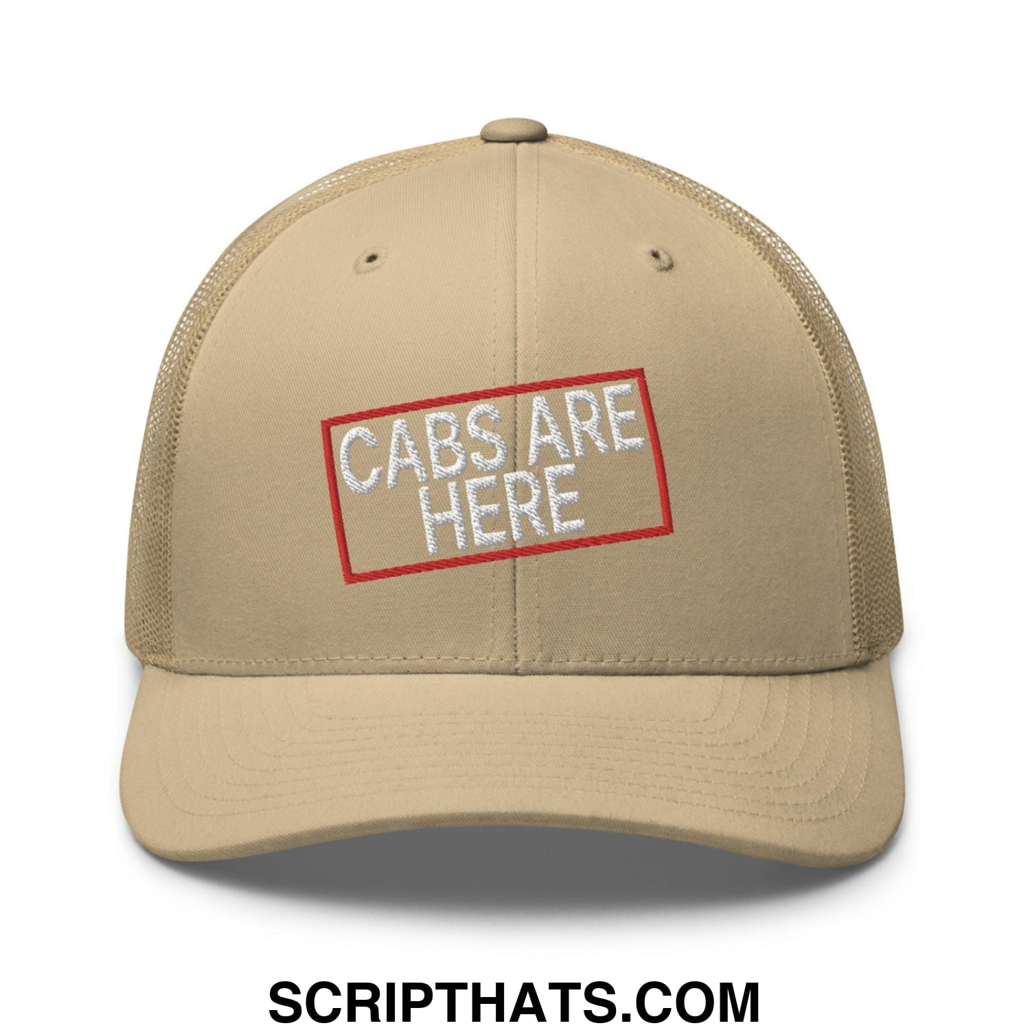 Cabs Are Here Retro Trucker Hat Khaki