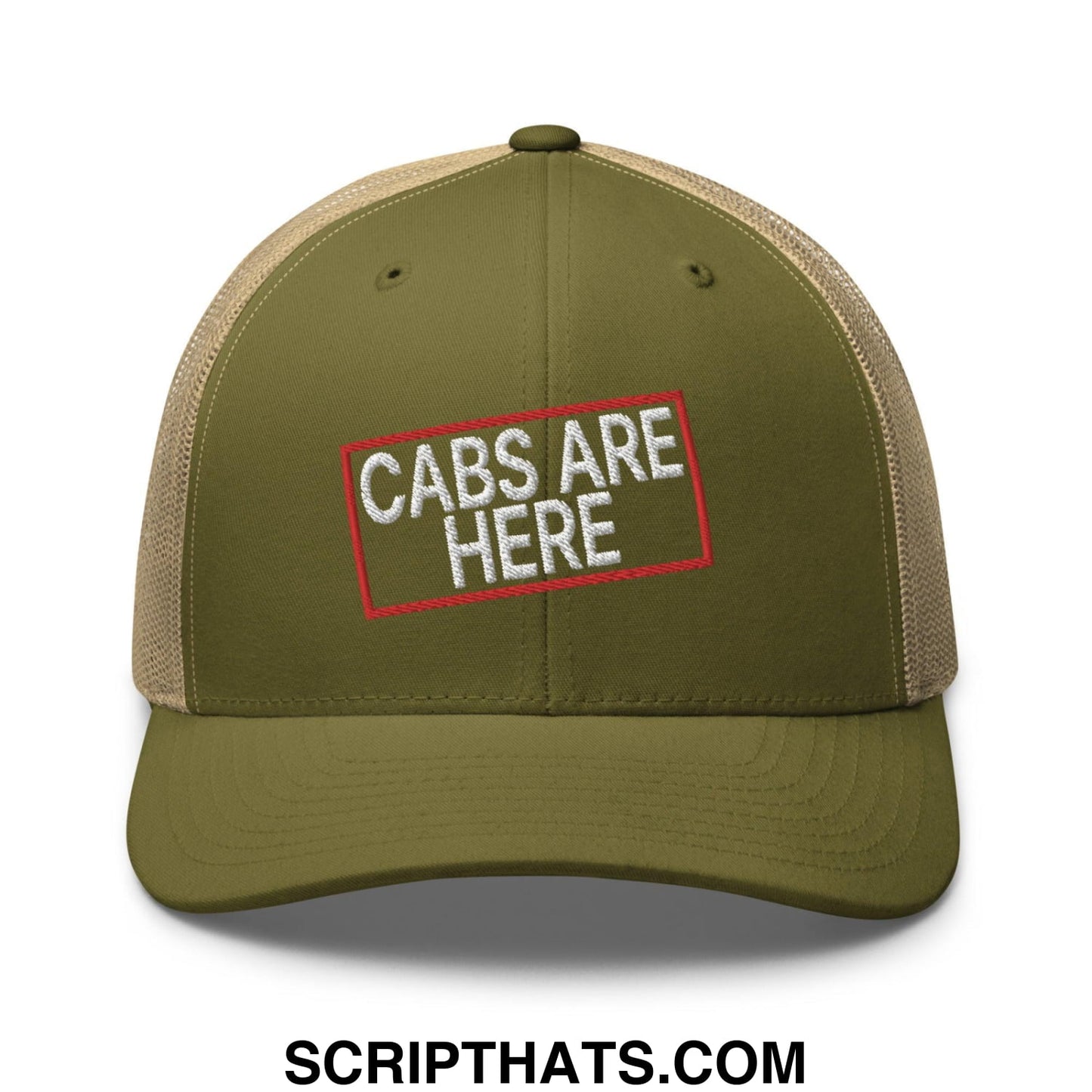 Cabs Are Here Retro Trucker Hat Moss Khaki