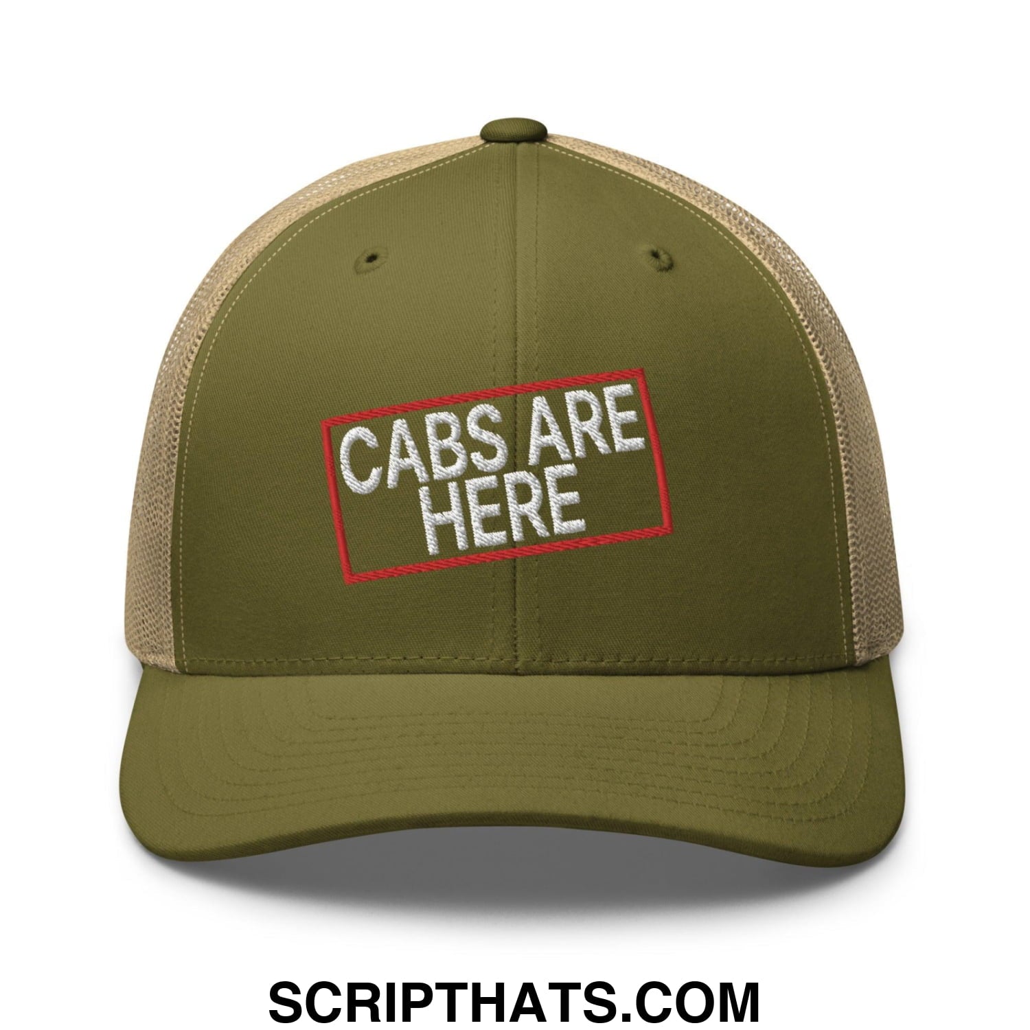 Cabs Are Here Retro Trucker Hat Moss Khaki