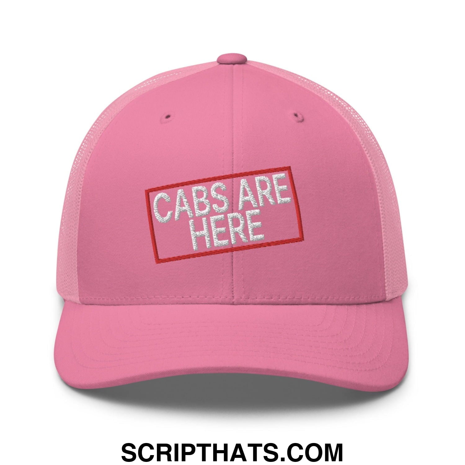 Cabs Are Here Retro Trucker Hat Pink