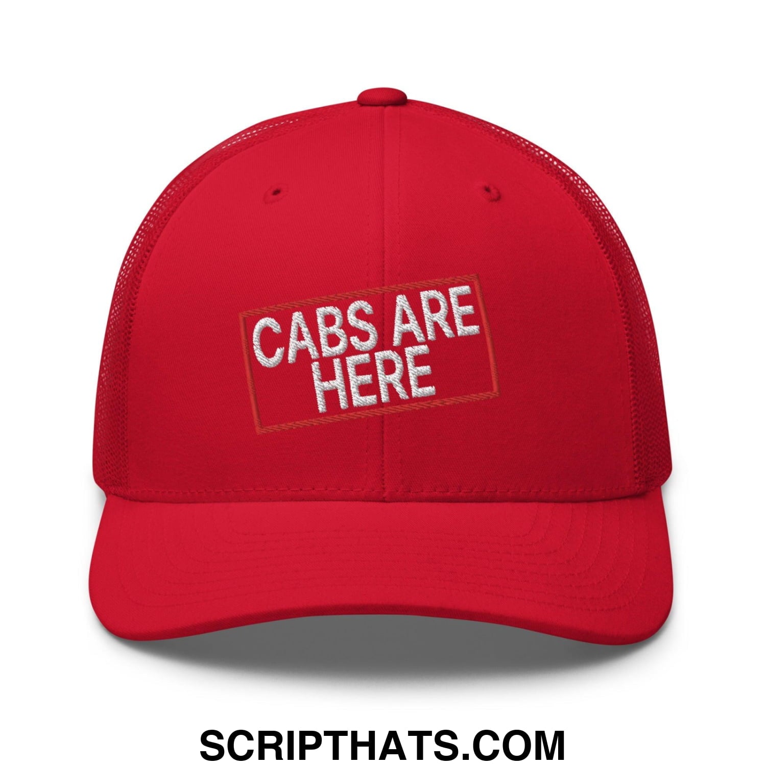 Cabs Are Here Retro Trucker Hat Red