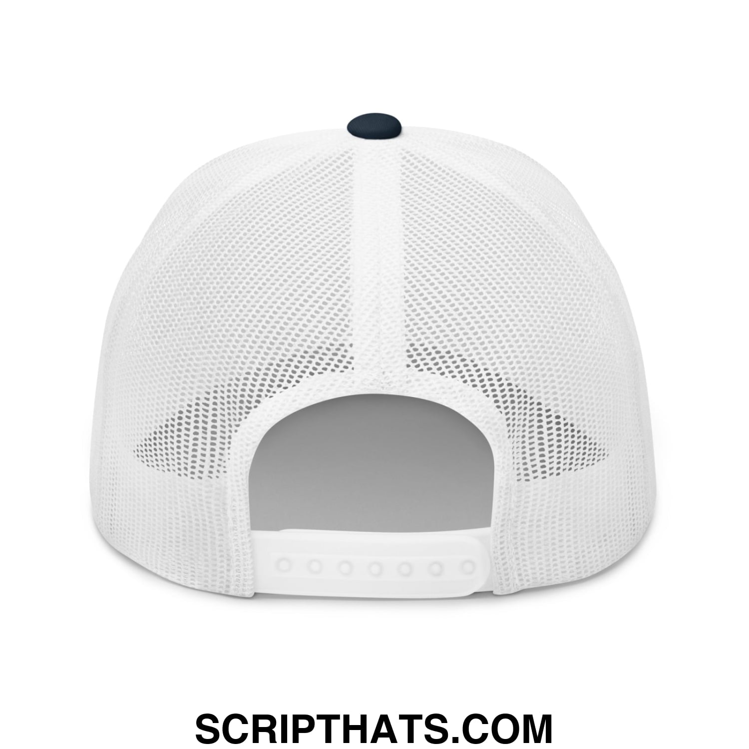 Caddie Embroidered Mesh Trucker Hat Navy White