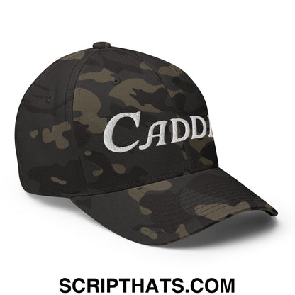 Caddie Embroidered Stretch Fit Golf Hat Multicam Black