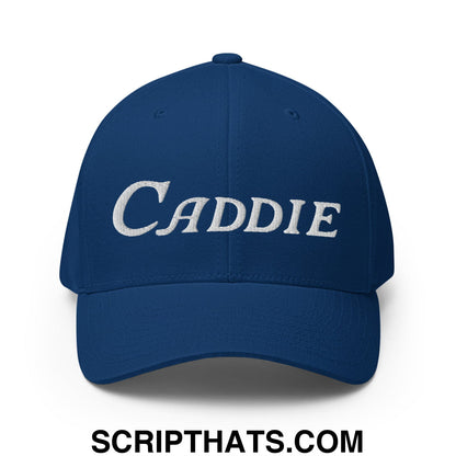 Caddie Embroidered Stretch Fit Golf Hat Royal Blue