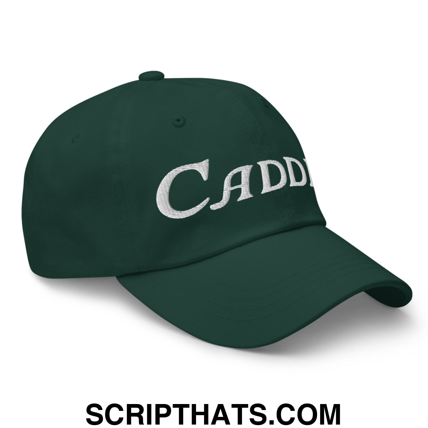 Caddie Embroidered Unstructured Golf Dad Hat Spruce