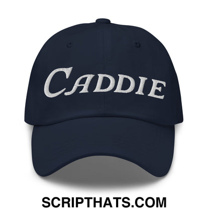 Caddie Embroidered Unstructured Golf Dad Hat Navy