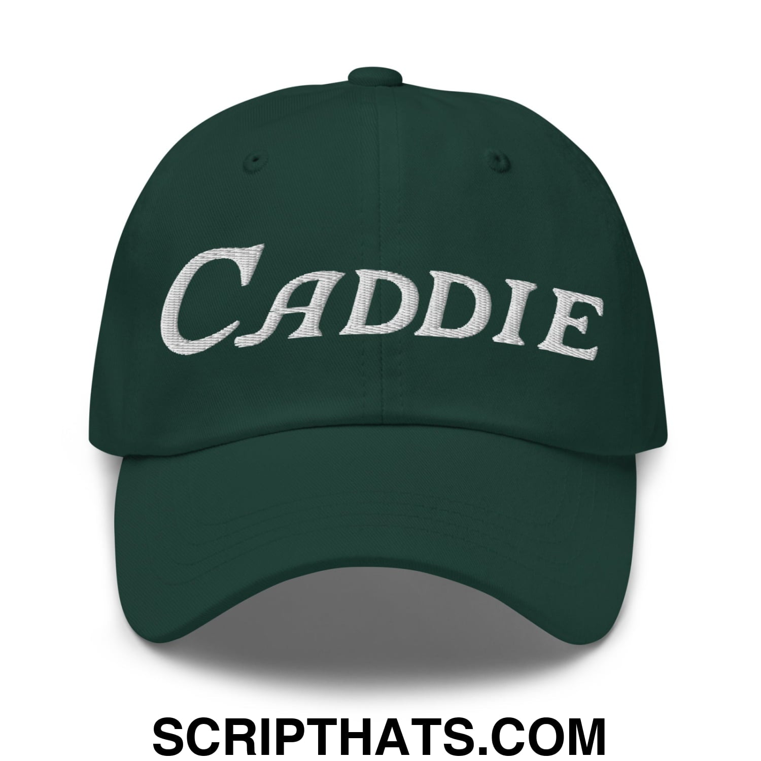 Caddie Embroidered Unstructured Golf Dad Hat Spruce