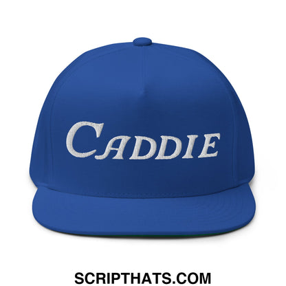 Caddie Flat Brim Bill 5 Panel Golf Snapback Hat Royal Blue