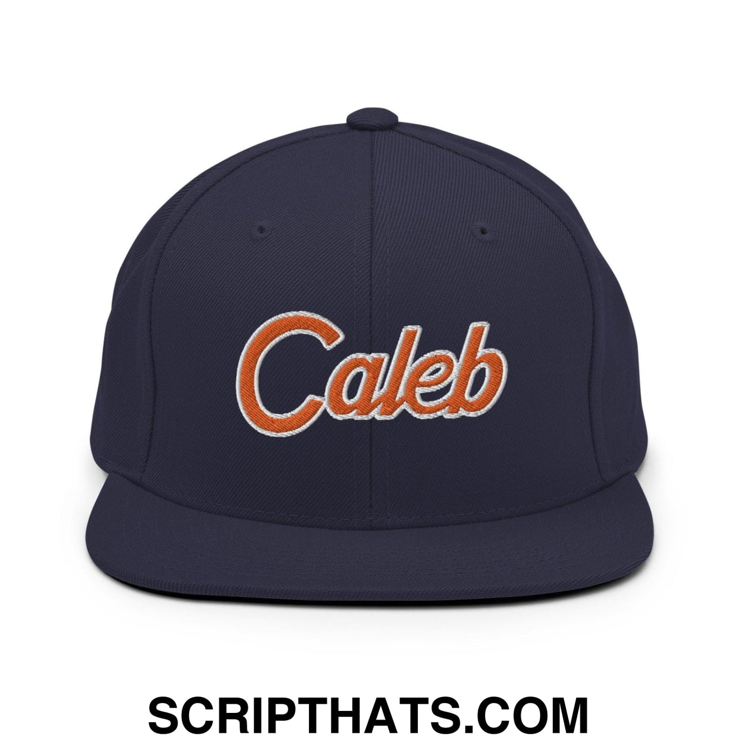 Caleb Chicago Football Script Snapback Hat Navy