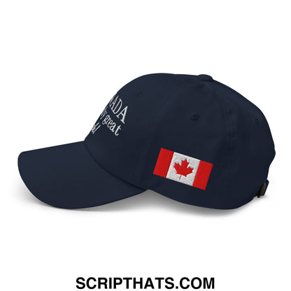 Canada Already Great Eh! Canada Flag Embroidered Unstructured Dad Hat Navy