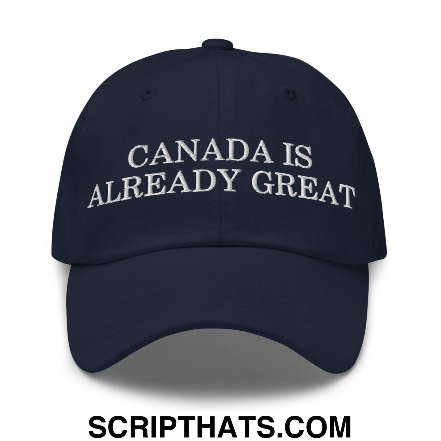 Canada is Already Great Embroidered Dad Hat Navy