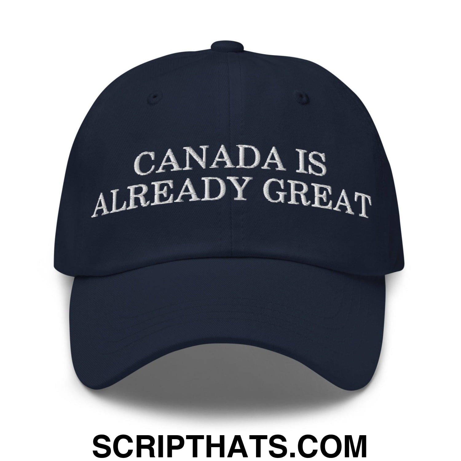 Canada is Already Great Embroidered Dad Hat Navy