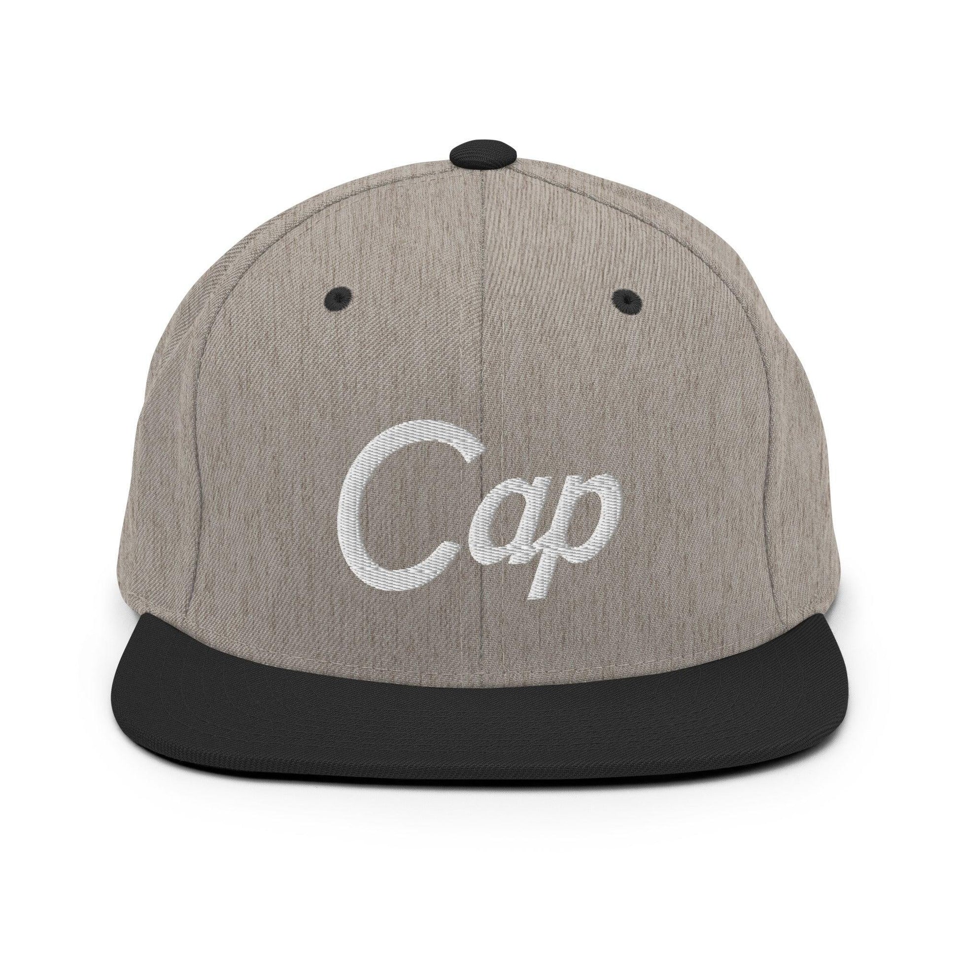 Cap Script Snapback Hat Heather/Black