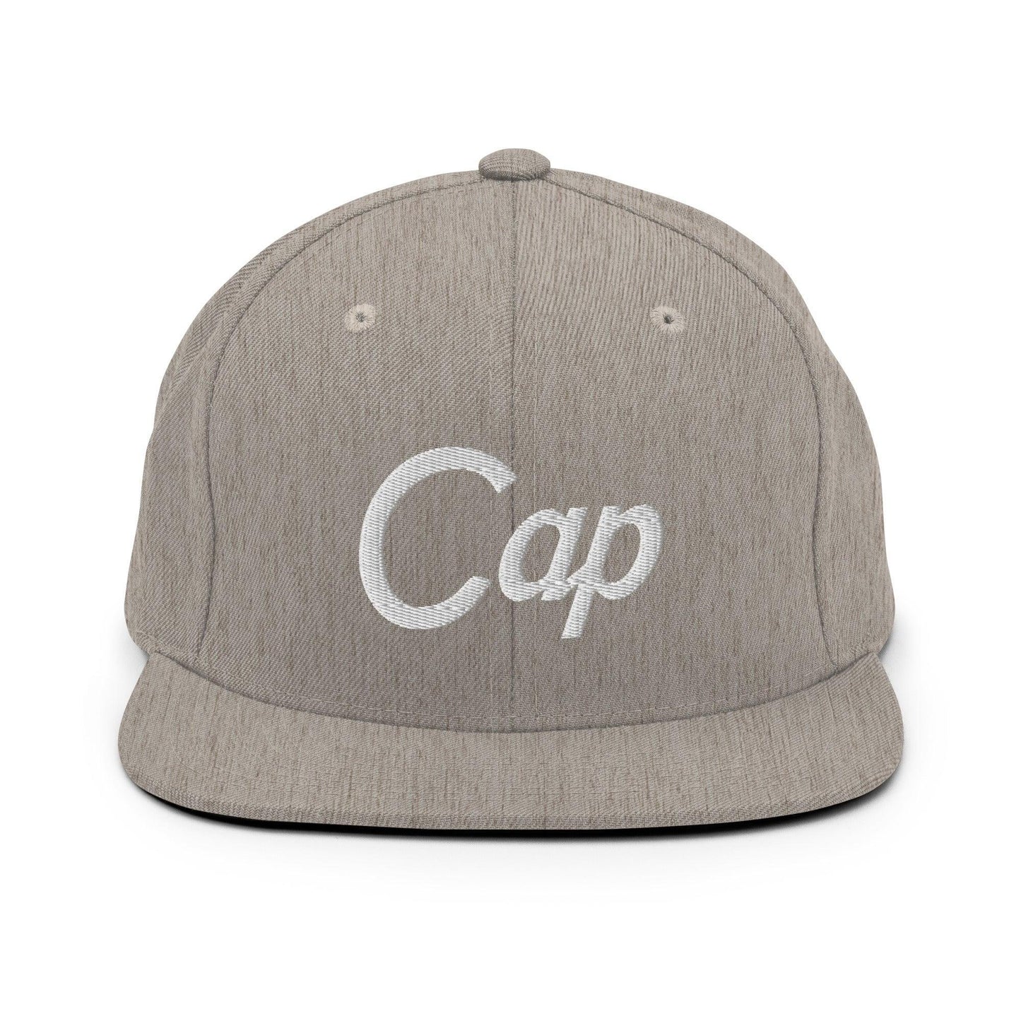 Cap Script Snapback Hat Heather Grey