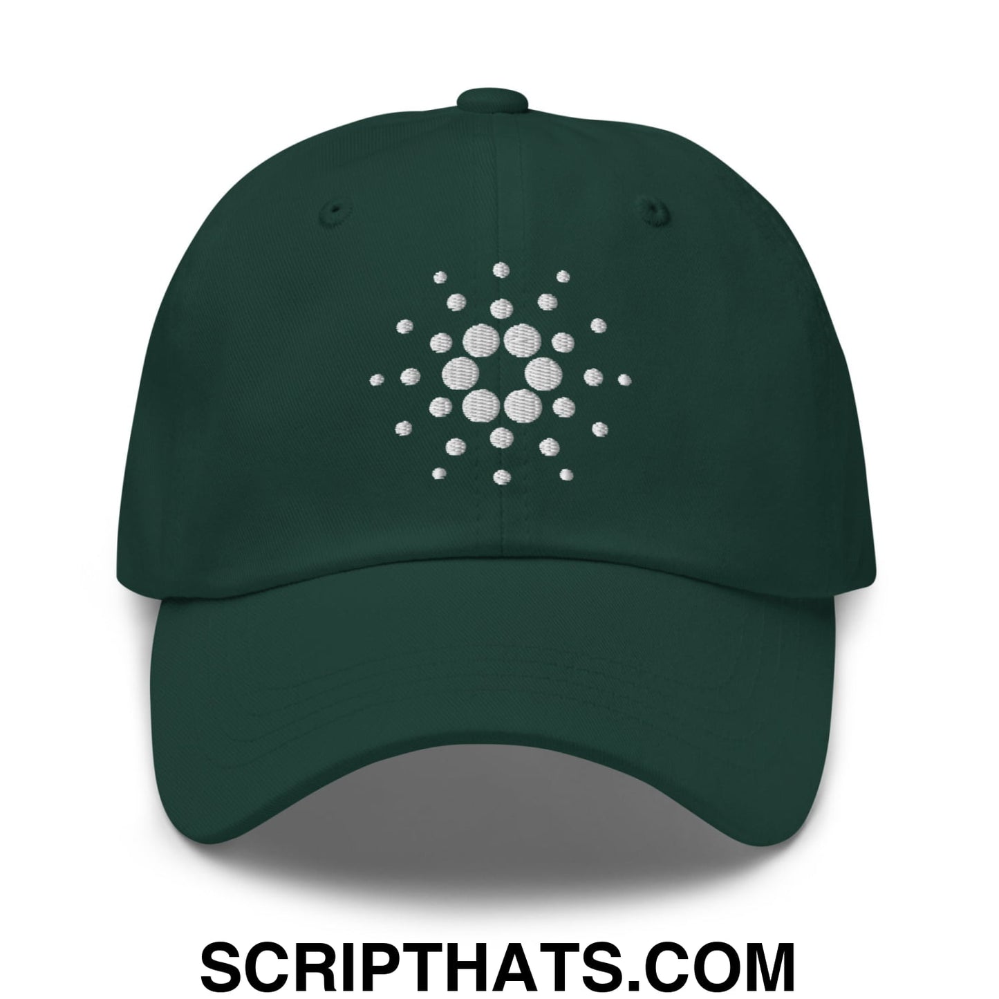 Cardano ADA Crypto Currency Embroidered Unstructured Dad Hat Spruce