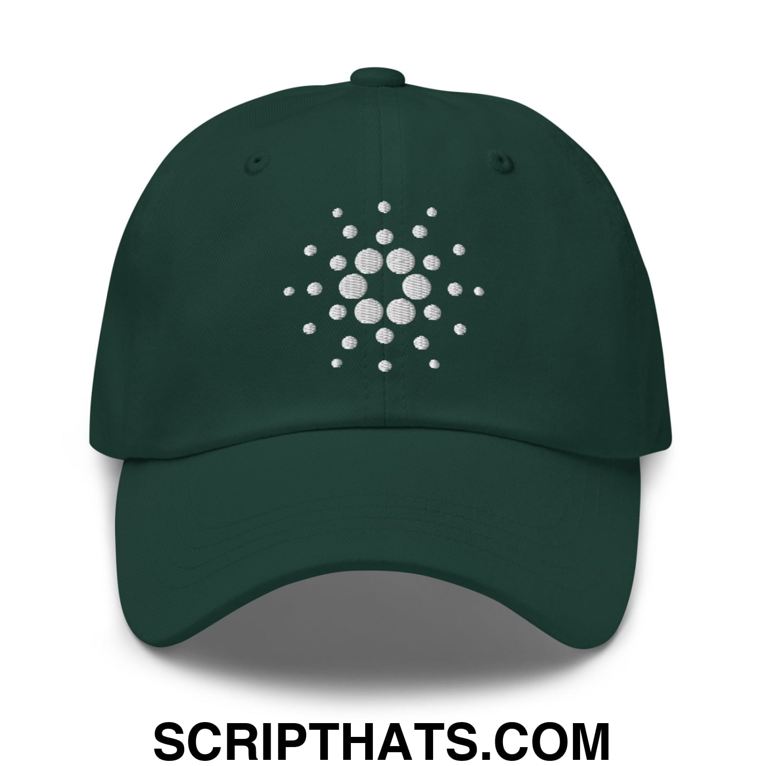 Cardano ADA Crypto Currency Embroidered Unstructured Dad Hat Spruce