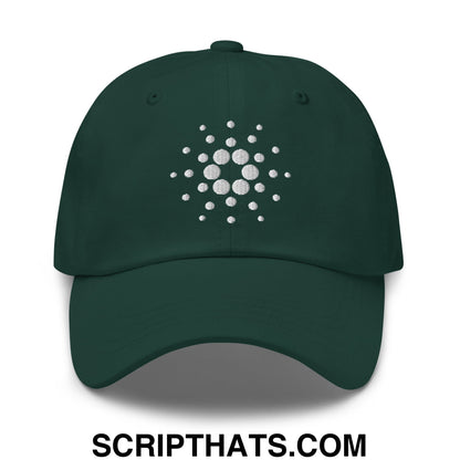 Cardano ADA Crypto Currency Embroidered Unstructured Dad Hat Spruce