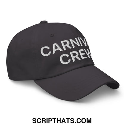 Black Carnivore Crew embroidered unstructured dad hat made from cotton for casual carnival and workwear use