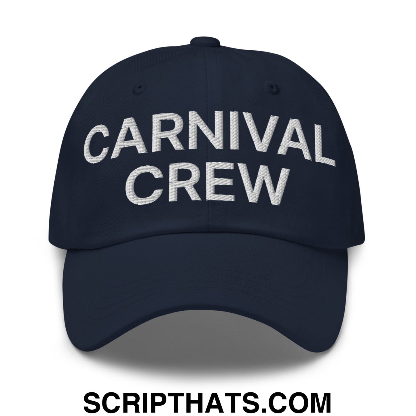 Carnival Crew Carny Work Embroidered Unstructured Dad Hat Navy