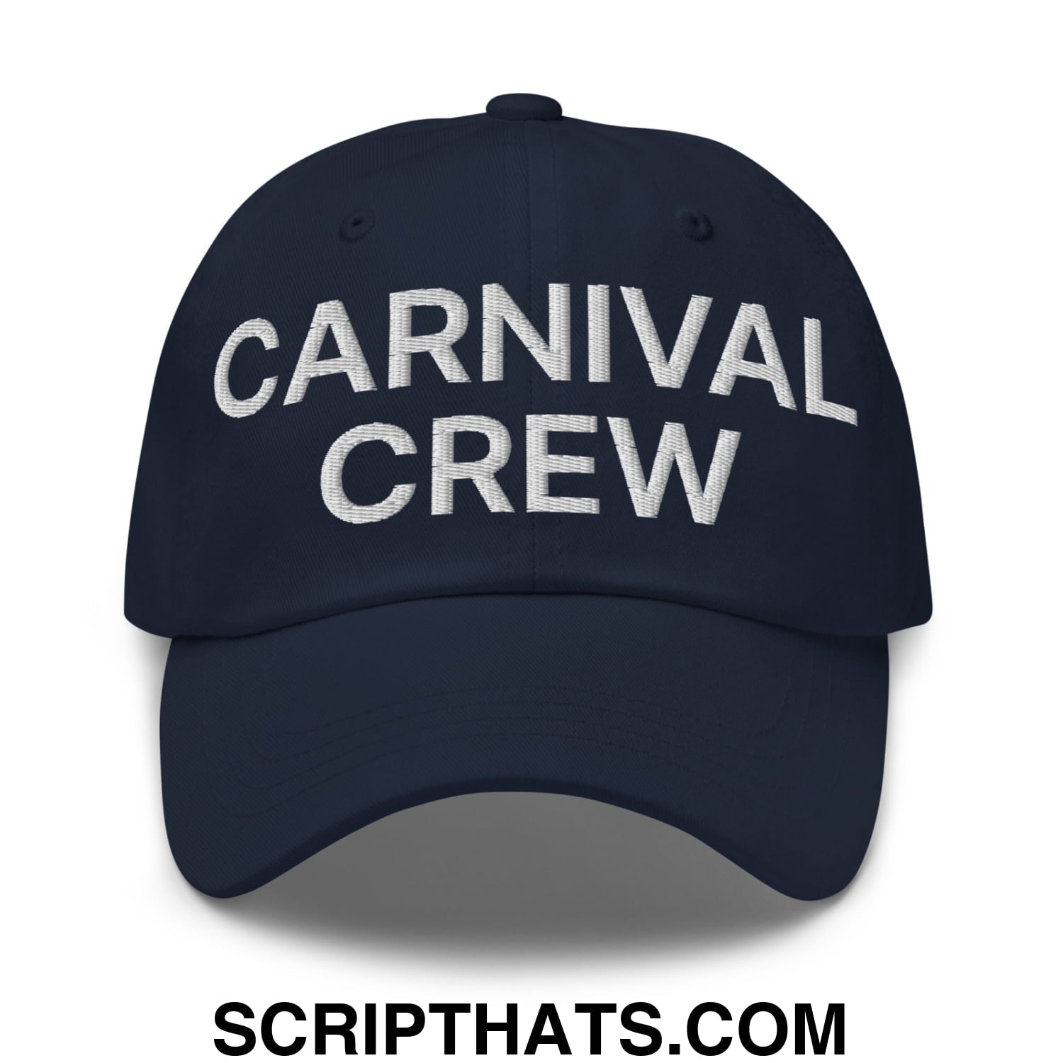 Carnival Crew Carny Work Embroidered Unstructured Dad Hat Navy