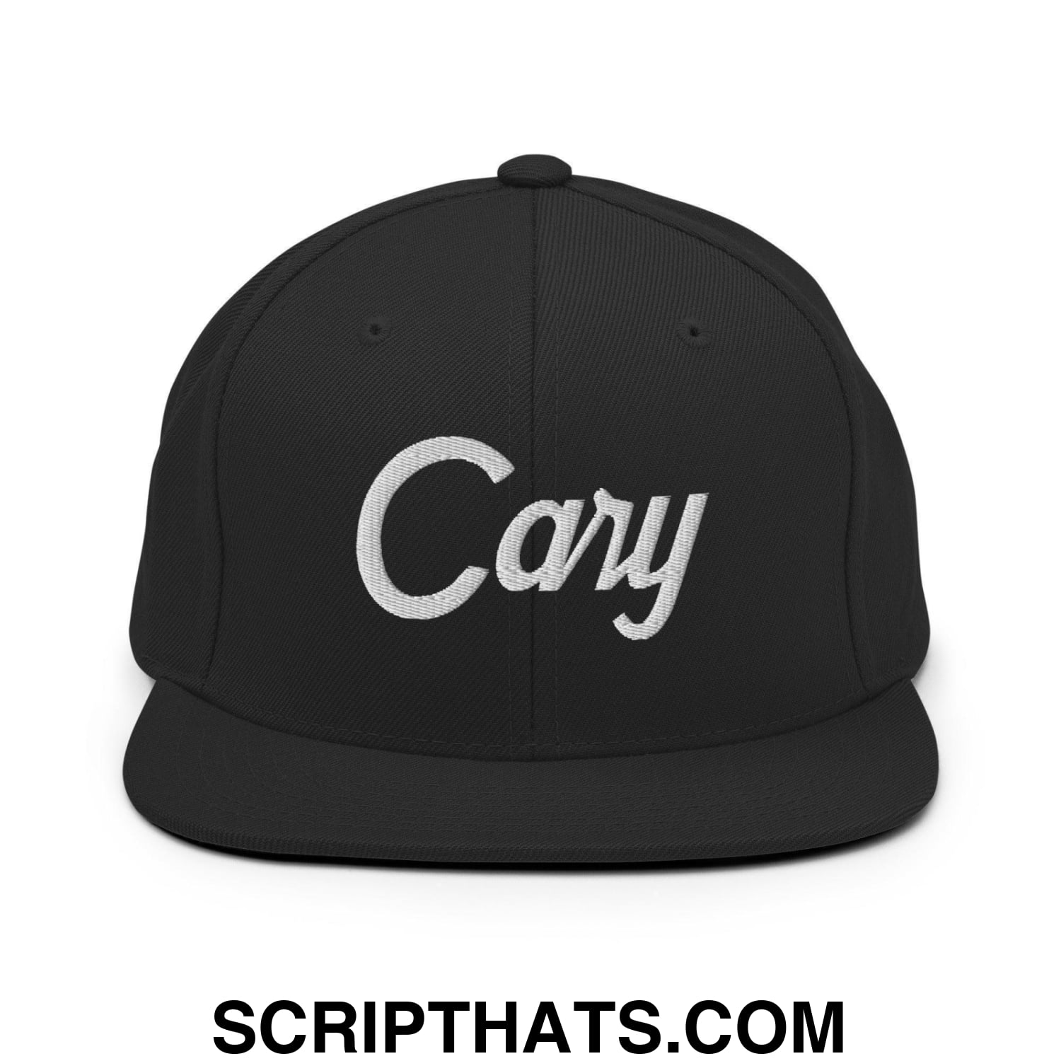 Cary Script Snapback Hat Black