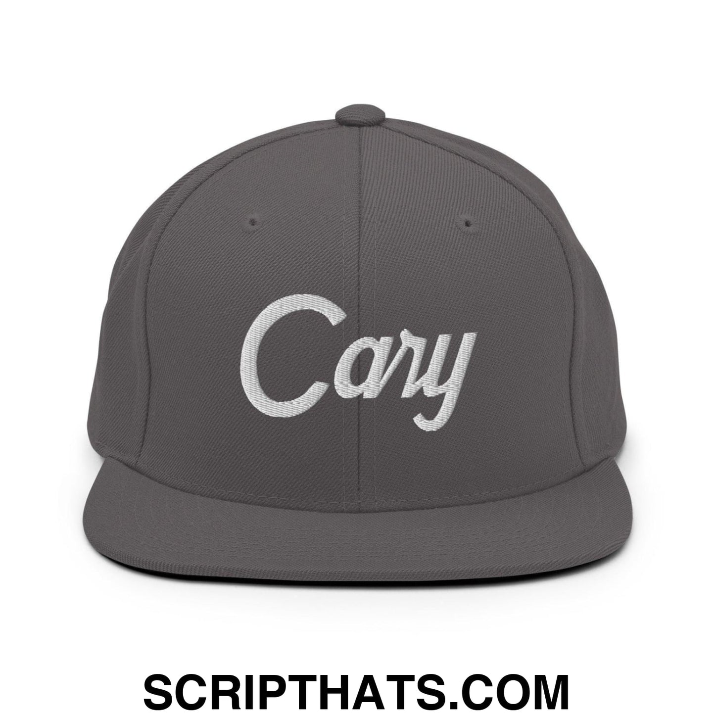 Cary Script Snapback Hat Dark Grey