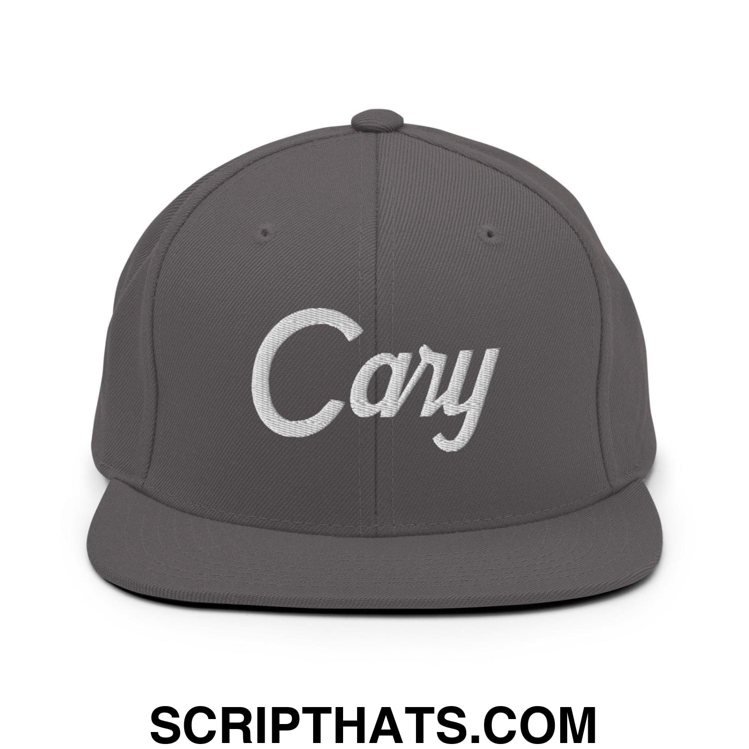 Cary Script Snapback Hat Dark Grey