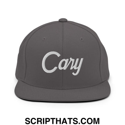 Cary Script Snapback Hat Dark Grey
