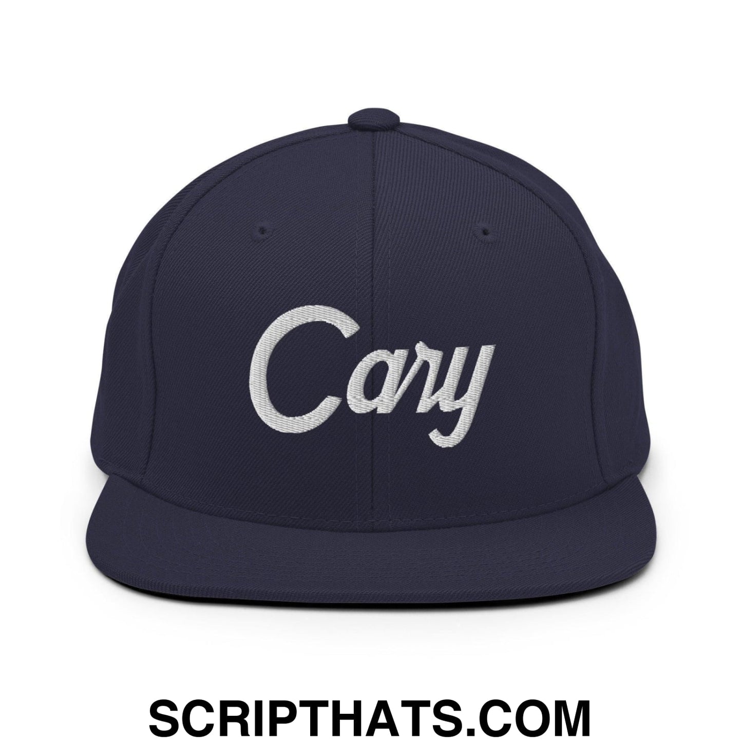 Cary Script Snapback Hat Navy