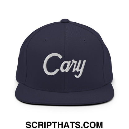 Cary Script Snapback Hat Navy