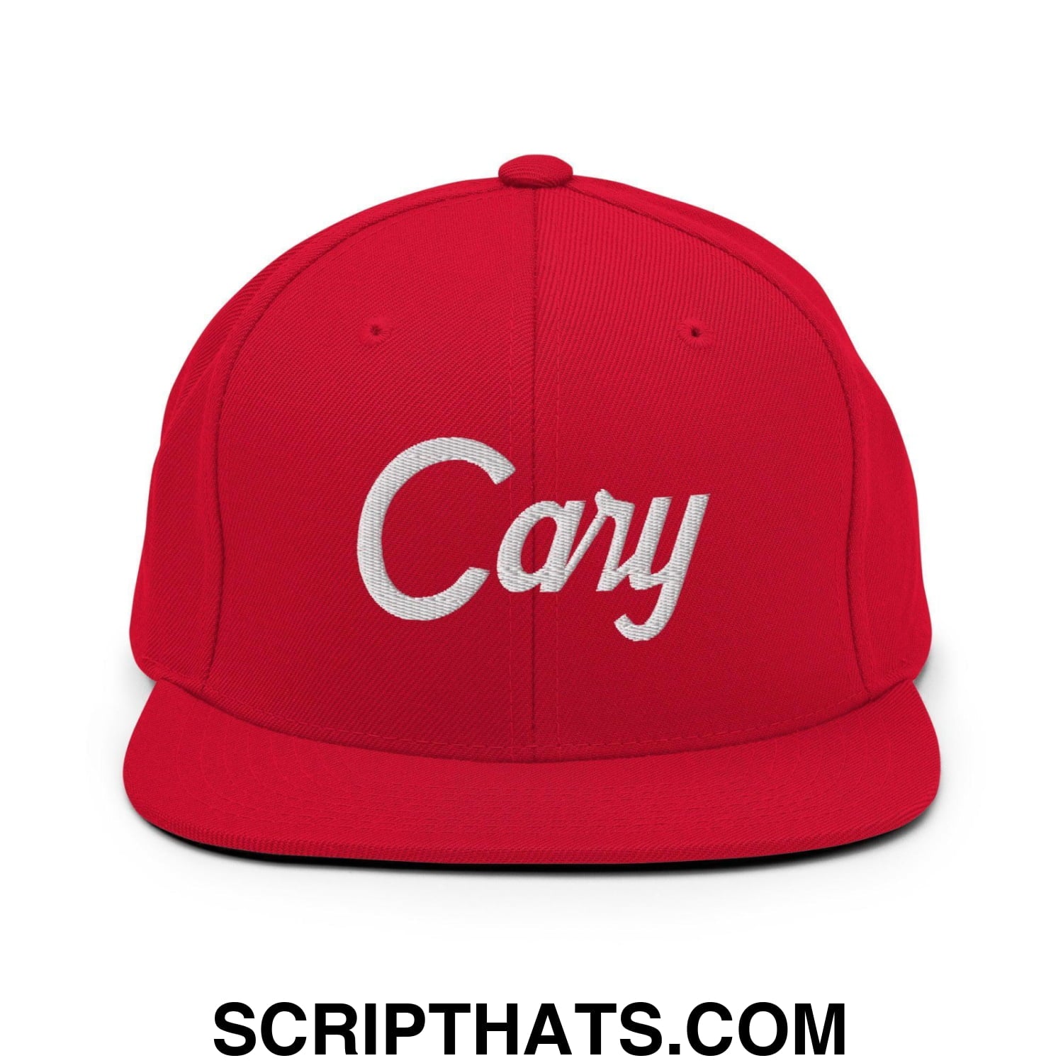 Cary Script Snapback Hat Red