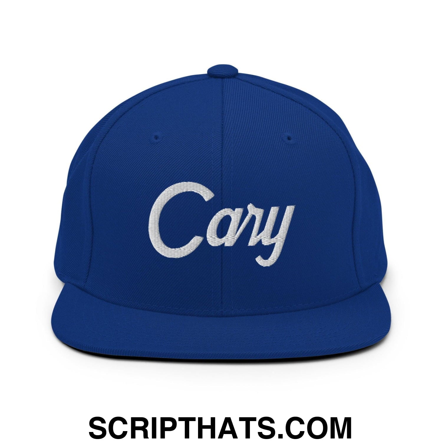 Cary Script Snapback Hat Royal Blue