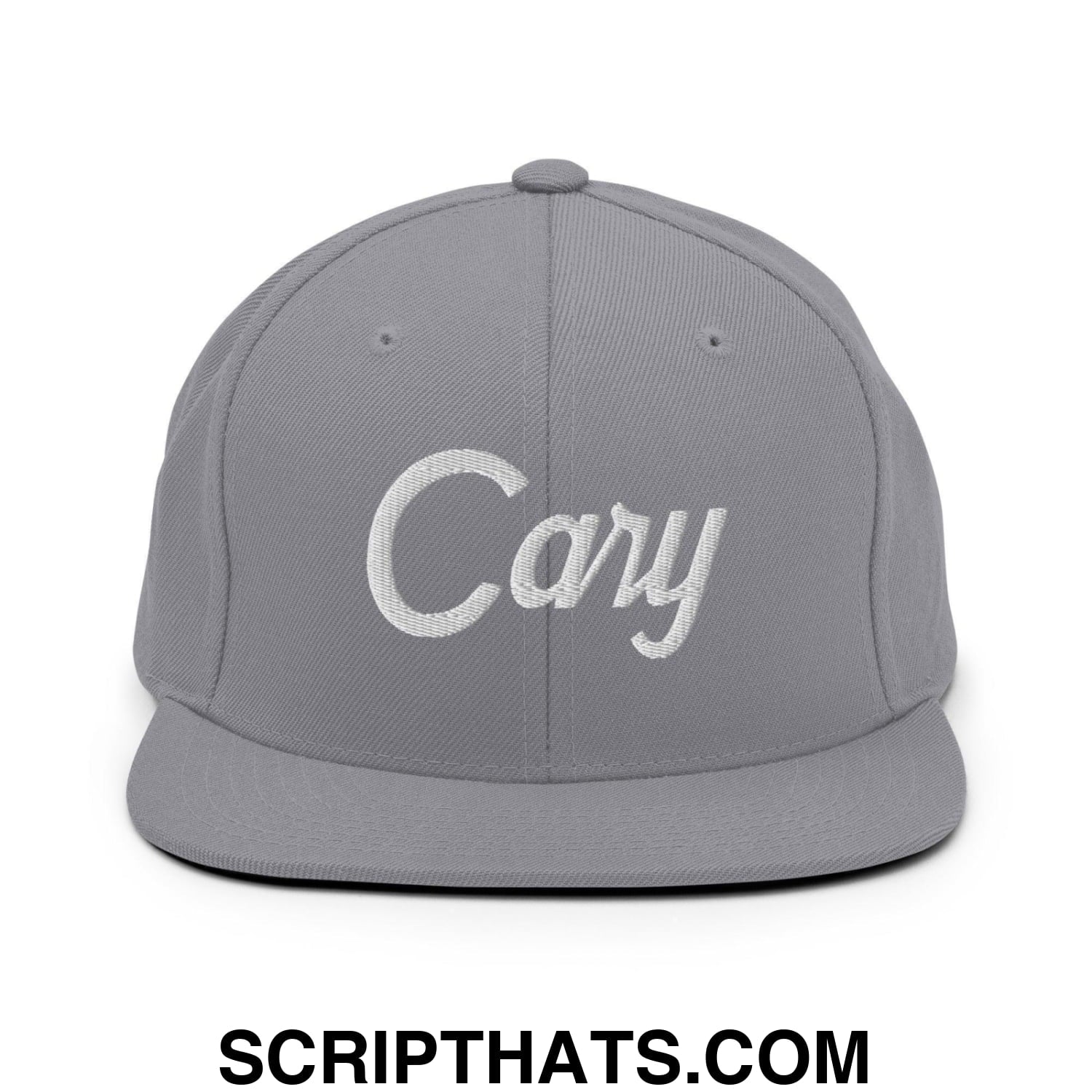 Cary Script Snapback Hat Silver