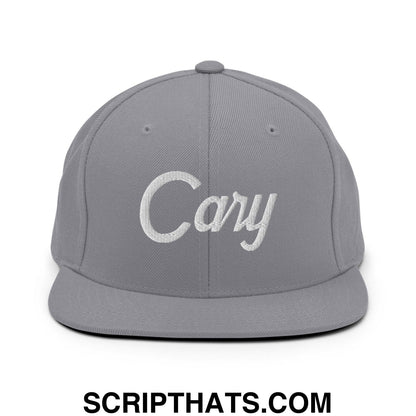 Cary Script Snapback Hat Silver