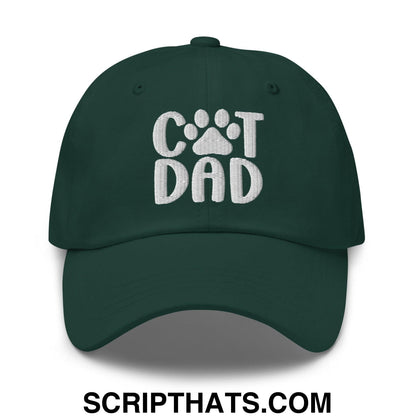 Cat Dad Embroidered Dad Hat Spruce