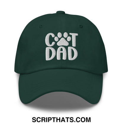 Cat Dad Embroidered Dad Hat Spruce
