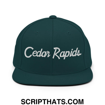 Cedar Rapids Script Snapback Hat Spruce