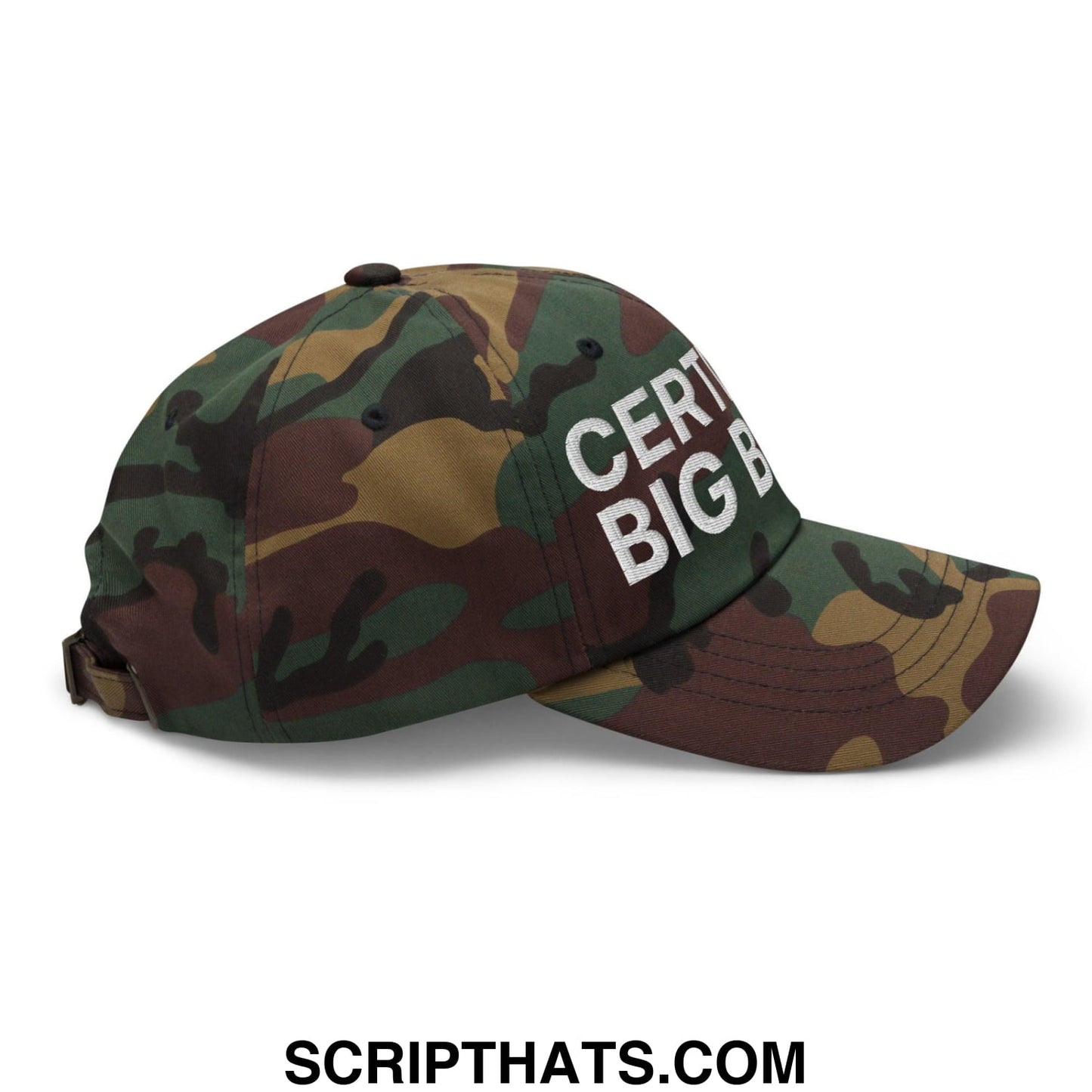 Certified Big Back Embroidered Dad Hat Green Camo