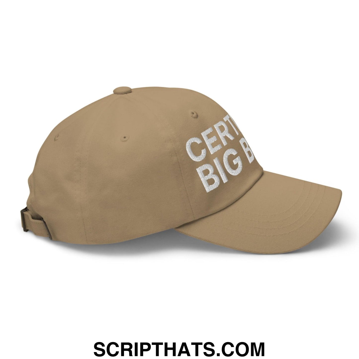Certified Big Back Embroidered Dad Hat Khaki