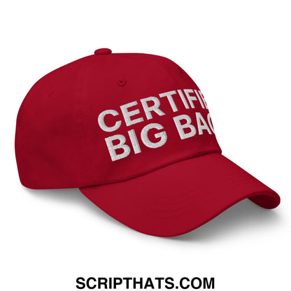 Certified Big Back Embroidered Dad Hat Cranberry