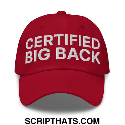 Certified Big Back Embroidered Dad Hat Cranberry