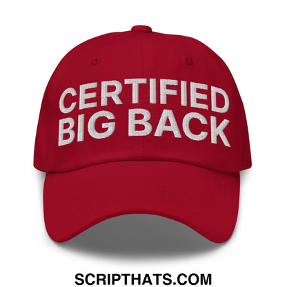 Certified Big Back Embroidered Dad Hat Cranberry