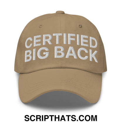 Certified Big Back Embroidered Dad Hat Khaki